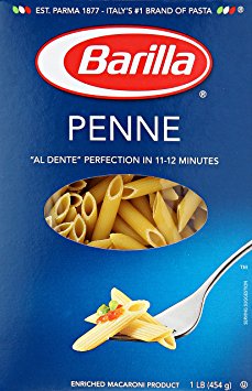 Barilla Penne Pasta, 16 Ounce (Pack of 4)