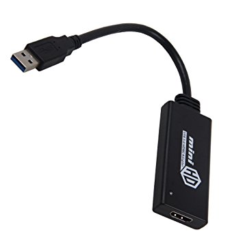 niceEshop(TM) USB3.0 to HDMI Converter Adapter Cable (Black)