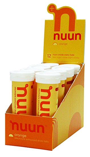 Nuun: Past Formula Electrolyte Enhanced Drink Tabs, Orange, Box of 8 Tubes