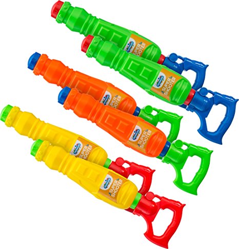 Kids Water Guns Super Soakers 6 Pack |Assorted BPA Free Plastic Multicolor Water Cannon Blasters Beach Toy | Swimming Pool | Bath Tub | Backyards | Camping | BBQ - Outdoor | Indoor