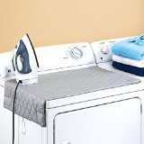 Houseables Ironing Blanket Magnetic Mat Laundry Pad 32 12 x 19 Gray Quilted Washer Dryer Heat Resistant Pad Iron Board Alternative Cover