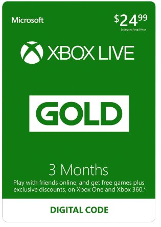 Xbox Live 3 Month Gold Membership - Digital Code