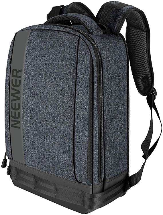 Neewer Camera Backpack Bag Detachable Padded Camera Case for DSLRs, Mirrorless Cameras, Lenses, Tripods, 13 inches Laptop and Other Accessories for Travel, Outdoor Photography with Rain Cover (Grey)