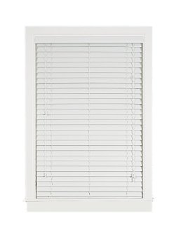Achim Home Furnishings Madera Falsa 2-Inch Faux Wood Blind, 35-Inch by 64-Inch, White
