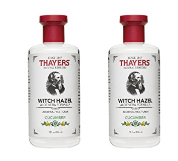 Thayer Cucumber Witch Hazel GGHIfS with Aloe Vera Formula, 12 Fluid Ounce, (Packaging may vary) (Pack of 2)