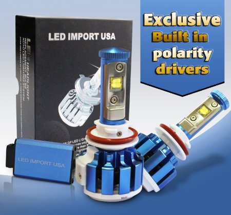 LED import USA led CREE Headlight Bulbs Kit H11 H9 H8 6000k 60w 7200LM 2 Yr Warranty