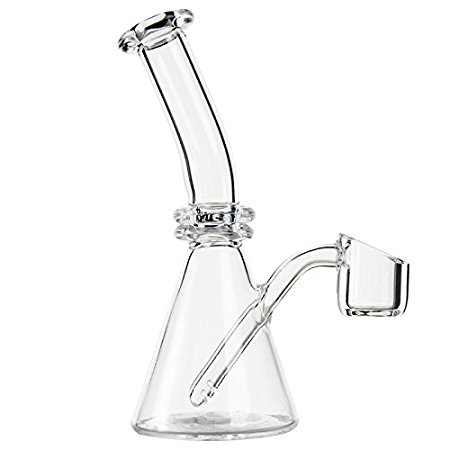 Quartz Beaker with Attached Heavy Duty 4MM Banger