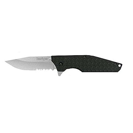 Kershaw Drone Serrated Folding Lock Back Serrated Knife