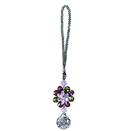 H&D Hanging Chandelier Crystals Ball Prisms Fengshui Suncatcher Rainbow Pendant Maker Car Charm (Colorful)