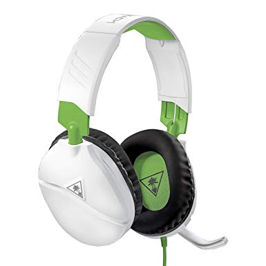 Turtle Beach Recon 70X White Gaming Headset for Xbox One, PS4, Nintendo Switch, PC, White/Green