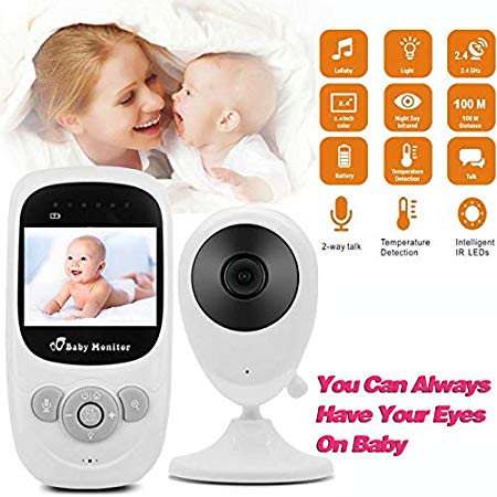 Dekugaa Baby Monitor 2.4GHz Wireless Video Digital Baby Camera with 1000ft Range Transmission Night Vision 2-Way Talk VOX Temperature Sensor and Lullabies