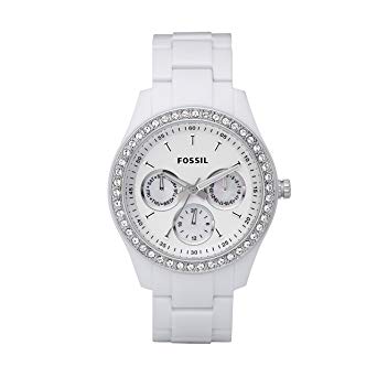 Fossil Women's Stella Stainless Steel Glitz and Resin Casual Quartz  Watch