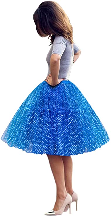 Babyonline Lady's Princess Tutu Tulle Midi Knee Length Skirt Underskirt