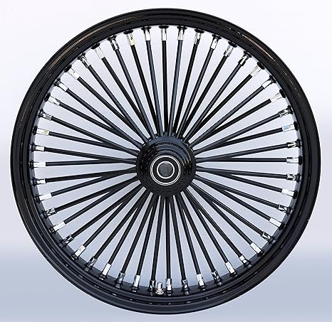 21X3.5 BLACK FAT KING 48 SPOKE S/D FRONT WHEEL HARLEY TOURING BAGGER, SOFTAIL FSXT, FXDWG 2000-07