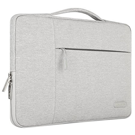 Mosiso Polyester Fabric Multifunctional Sleeve Briefcase Handbag Case Cover for 12.9-13.3 Inch Laptop, Notebook, MacBook Air/Pro, Gray