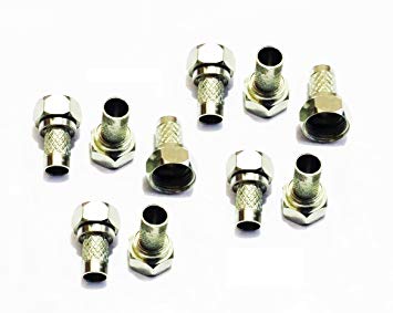 Ovicart RG6 Cable Connector Pack of 10 Connector TV Cable Satellite