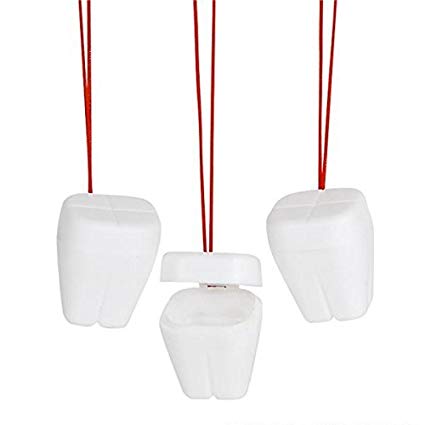 Katzco Tooth Saver Necklace On A Red String – 144 Pack – Dentist Prize for Kids –