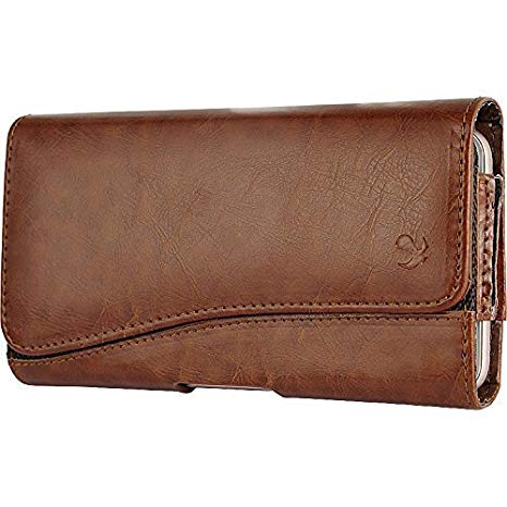 For iPhone SE iPhone 5 iPhone 5S iPhone 5C iPhone 6 iPhone 6S iPhone 7 , EpicDealz PU Synthetic Leather Horizontal Pouch protective Case Cover With Belt Clip Holster - Brown2