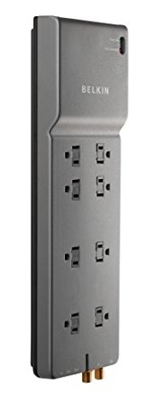 Belkin 8-Outlet Home/Office Surge Protector with Phone/Coaxial Protection and Extended Cord