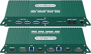 kvm switches displayport hdmi 4k 144hz kvm Switch 2 Monitors 2 Computers（dp hdmi） hot Key Switching hdmi and Display Port kvm Switch 4k 240hz kvm switches hdmi and dp displayport and hdmi kvm Switch