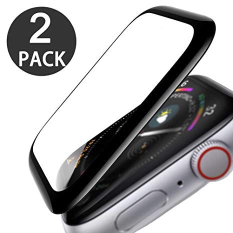 Screen Protector for Apple Watch Series 3/2/1 38MM, [2Pack] 3D Curved Edge Scratch Resistant Tempered Glass Film Compatible with Apple Watch Series 3/2/1 38MM ((Anti-Bubble, HD Clear)