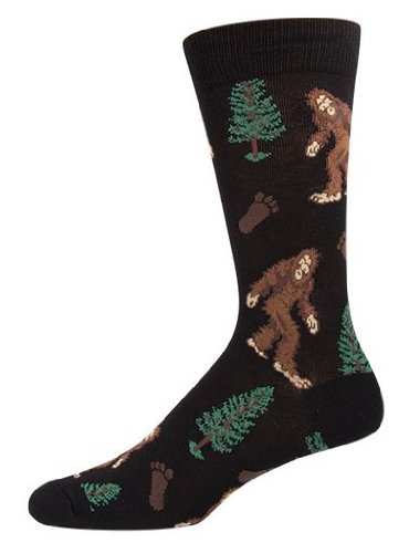 Socksmith Men's Socks Bigfoot Crew Black 1pair, one size (10-13)