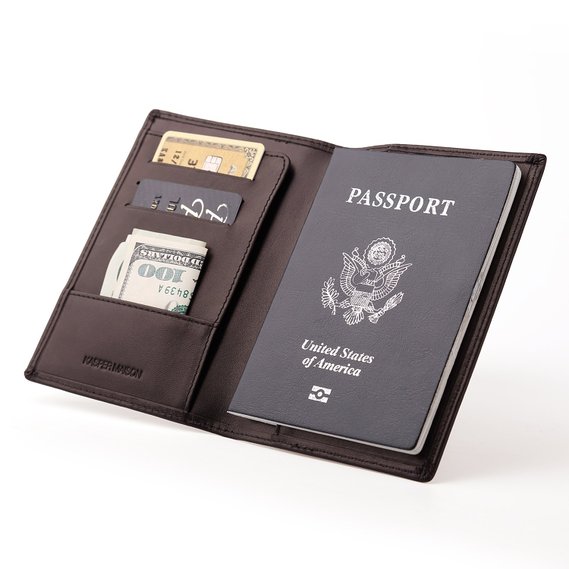Kasper Maison Genuine Leather Travel Passport Holder