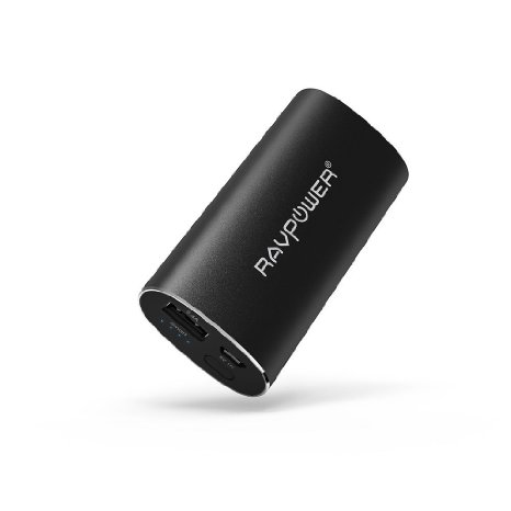 [Highest Cost-effective] RAVPower Portable Charger 6700mAh Power Bank External Battery Pack with 2.4A Output 2A Input and iSmart Technology - Black