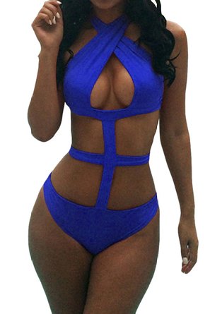 SEXYARN® Women's Bandage Criss Cross One Piece Monokini Swimsuit Swimwear