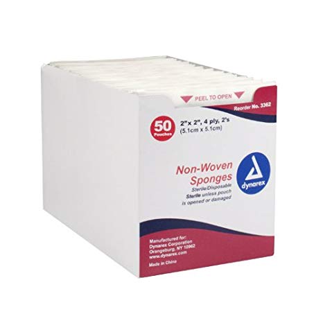 Post-op Sponge, Non-Woven, Sterile 2's, 4Ply - 4x3 - 25/Box