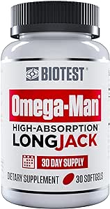 Biotest Omega-Man High-Absorption Longjack 300mg (Eurycoma longifolia) 30 Day Supply - 30 Softgels