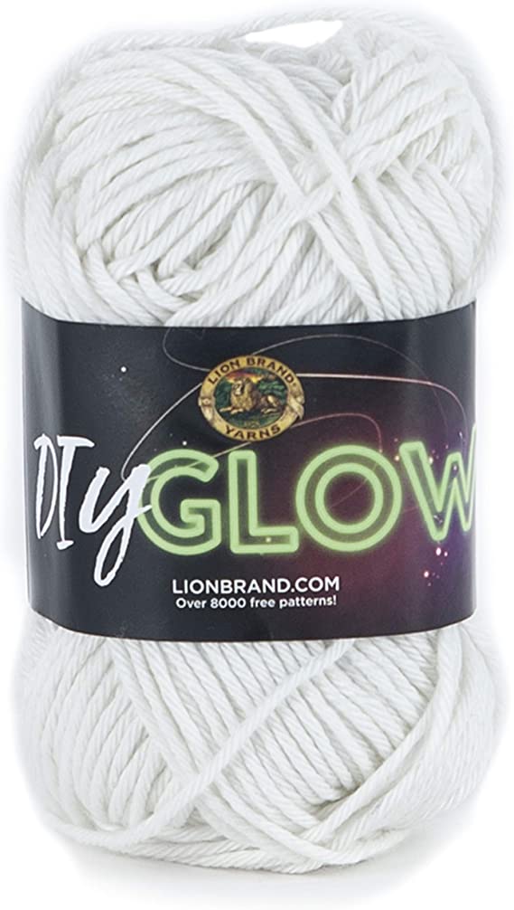 Lion Brand Yarn DIY Glow Yarn, Natural