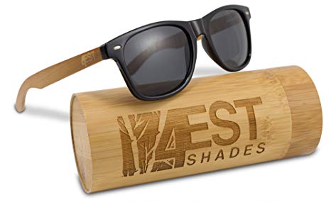 Bamboo Sunglasses - 100 Polarized Wood Shades for Men and Women from the quot5050quot Collection