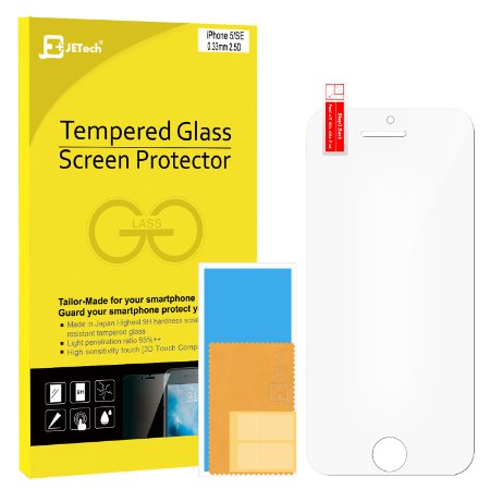 iPhone 5s Screen Protector, JETech iPhone SE 5S 5C 5 Eye Protection Premium Tempered Glass Screen Protector (Matte) - 0313C