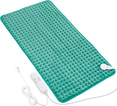 Heating Pads for Back Pain,18''x33'' Large Electric Heating Pads with Auto Shut Off,6 Temperature Settings, Fast Heating for Neck Back Shoulder, Green