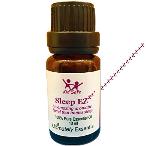 Ultimately Essential “Sleep EZ” Essential Oil Blend of Lavender, Clary Sage, Sweet Orange, Sweet Marjoram, Bergamot, Ylang Ylang – Wondrous Aroma That Will Soothe You to Sleep Every Time–10 ml