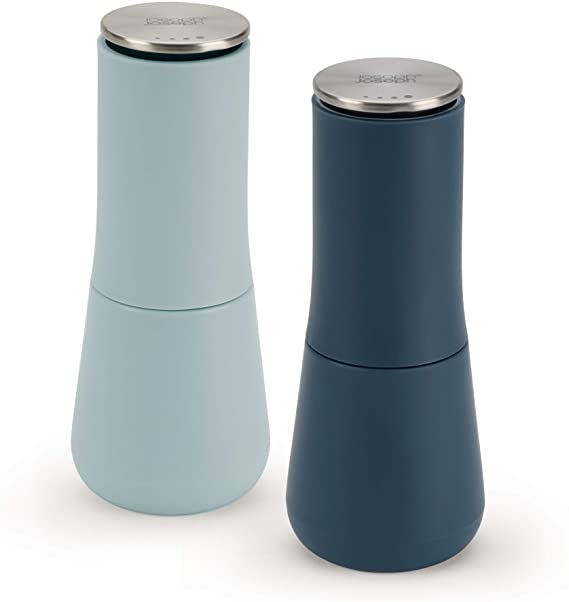 Joseph Joseph 20157 Milltop Non-Spill Salt & Pepper Mill Set-Editions (Sky), Regular