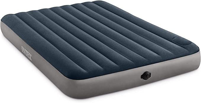 Intex Dura-Beam Standard Series Single-High Airbed with Two-Step Pump, Queen, Green (64783E)