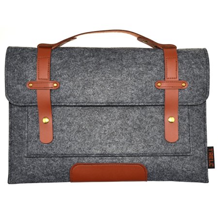 TRELC 13.3 inch Macbook Pro Felt Sleeve Carrying Bag Ultrabook Laptop Bag for Apple Macbook Pro   More