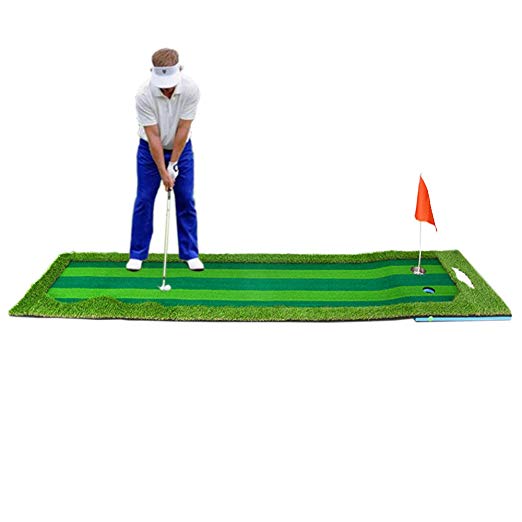 Synturfmats Golf Putting Green System Golf Training Mat Real-Like Grass Putting Trainer Set Indoor Outdooor
