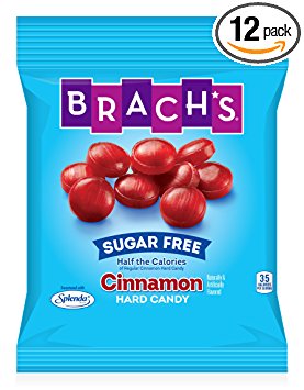 Brach's Sugar Free Cinnamon Hard Candy, 3.5 Ounce Bag, Pack of 12