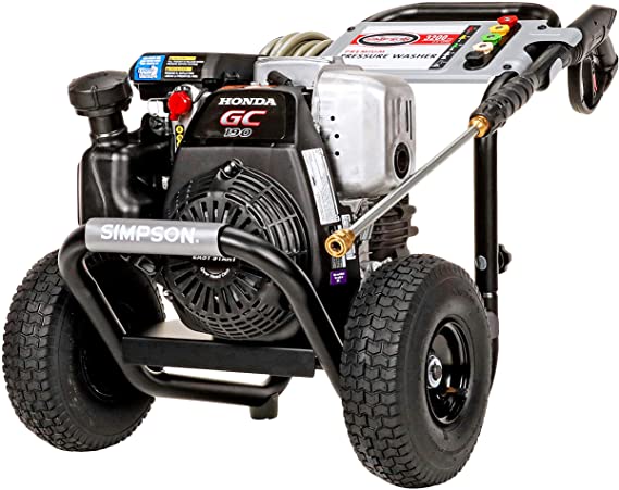 SIMPSON MS60551-S 3200 PSI at 2.5 GPM Gas Pressure Washer Powered by HONDA with OEM Technologies Axial Cam Pump
