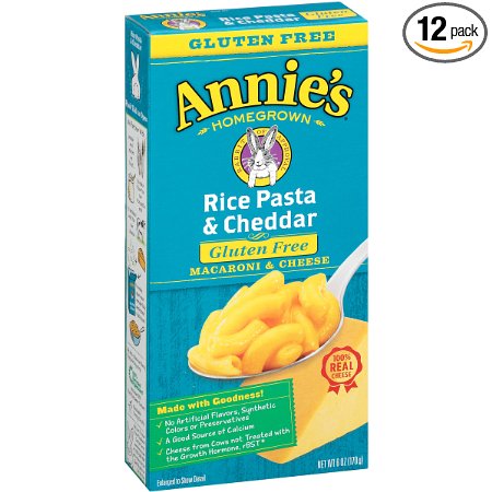 Annie's Gluten Free Rice Pasta & Cheddar Macaroni & Cheese 6 oz. Box (Pack of 12)