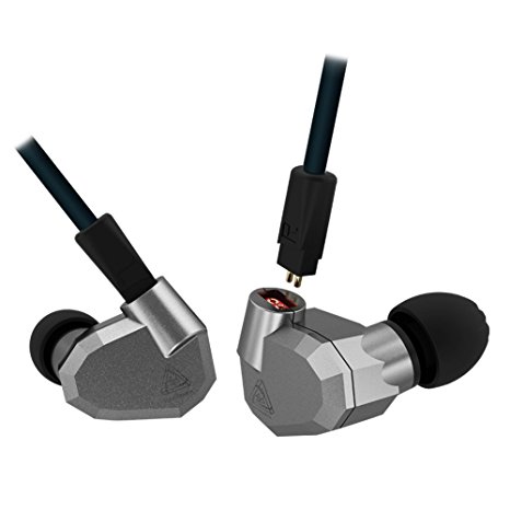 Inear earphones Yinyoo KZ ZS5 2DD 2BA Hybrid In Ear headphone HIFI DJ Monitor With Replacement Earphone Cable Noise Canceling Earbuds Headset Wired Ear Earphones ( Grey no microphone )
