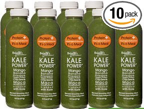 Brigitte's Naturally Kale Power 5-Day Cleanse, Tropical Fruit and Kale Protein Green Smoothies, 10 Count ( Protein Flavor)