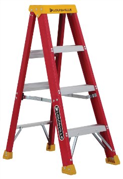 Louisville Ladder L-3016-04 300-Pound Duty Rating Fiberglass Stepladder, 4-Feet