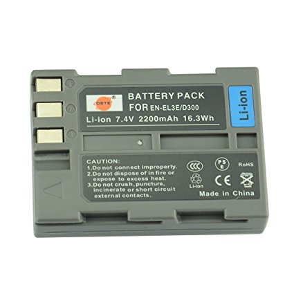 DSTE® EN-EL3E Replacement Li-ion Battery for Nikon D70 D70S D80 D90 D100 D200 D300 D300S D700 Camera