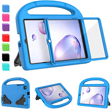 AVAWO Kids Case for Samsung Galaxy Tab A 8.4 SM-T307 (2020) - Built in Screen Protector - Shock Proof Lightweight Convertible Stand Kids Friendly Case for Galaxy Tab A 8.4-inch Release in 2020, Blue
