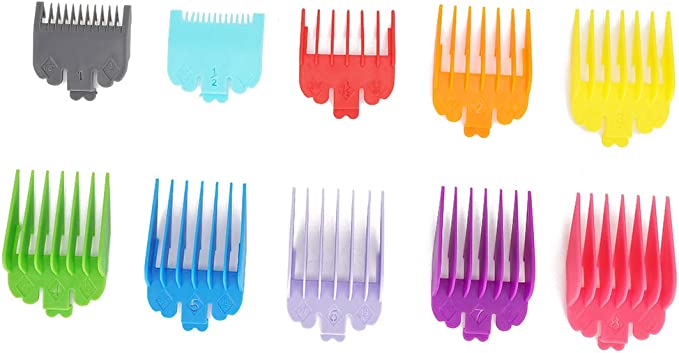 Limit Comb,Hair Clipper Limit Comb,Detachable Clipper Blade,Hair Clipper Guide Comb,Hair Clipper Cutting Guides Combs,Clipper Cutting Guides,Haircut Accessory,Hair Trimmer,Hairstyling,Color,10 Pcs