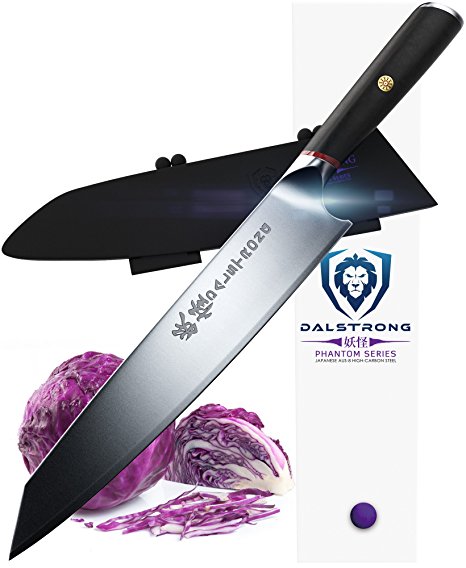 DALSTRONG Chef Knife - Phantom Series Gyuto - Japanese AUS8 Steel - 9.5" - Sheath